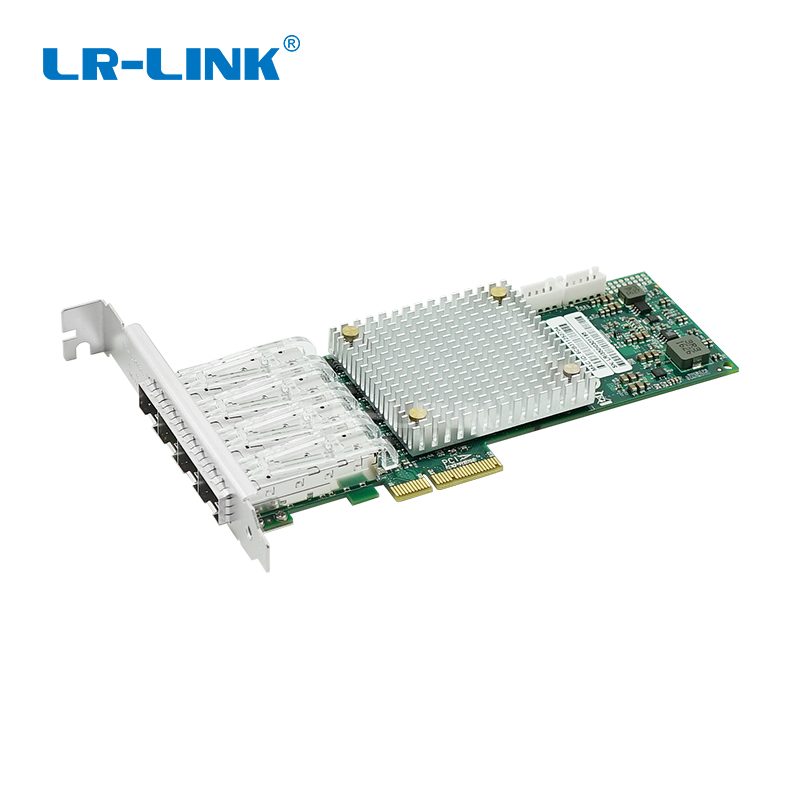 Сетевая карта PCI Express x4 quad sfp port 100Base-FX на основе чипсета Intel I350