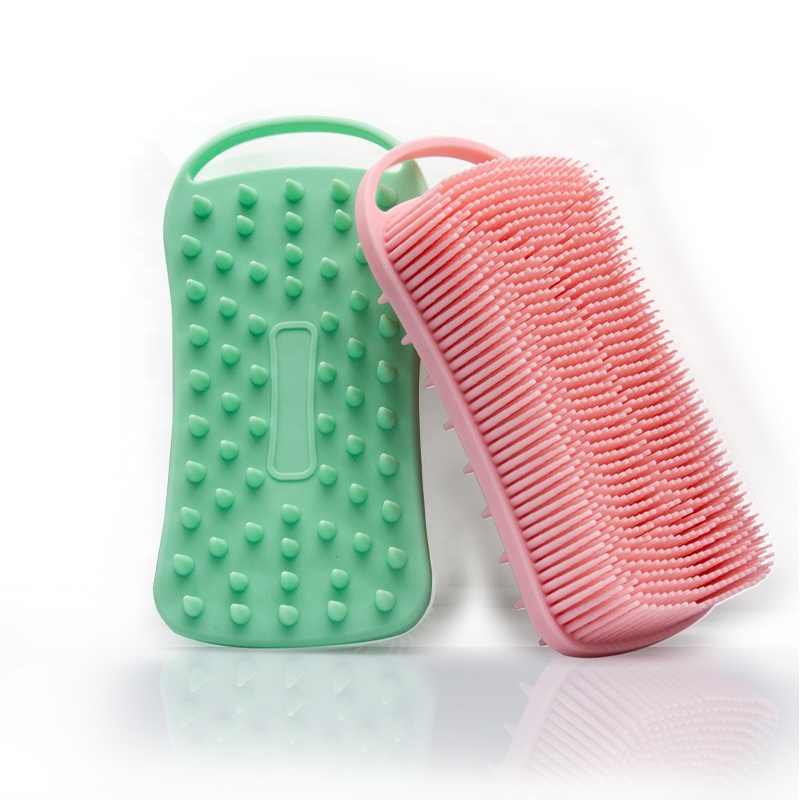 The new food-grade silicone square bath brush exfoliating gentle and non-irritating body cleansing brush