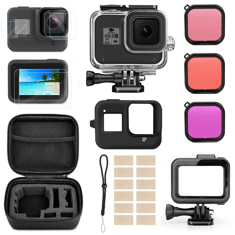 Принимаем заказ образца, Лидер продаж на Amazon, для GoPro 8, набор аксессуаров для экшн-камеры для путешествий