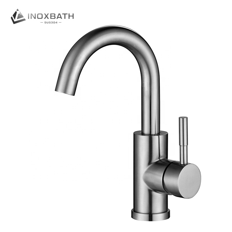 Высокое качество grifo lavabo из нержавеющей стали с одним отверстием смеситель кран для ванной комнаты