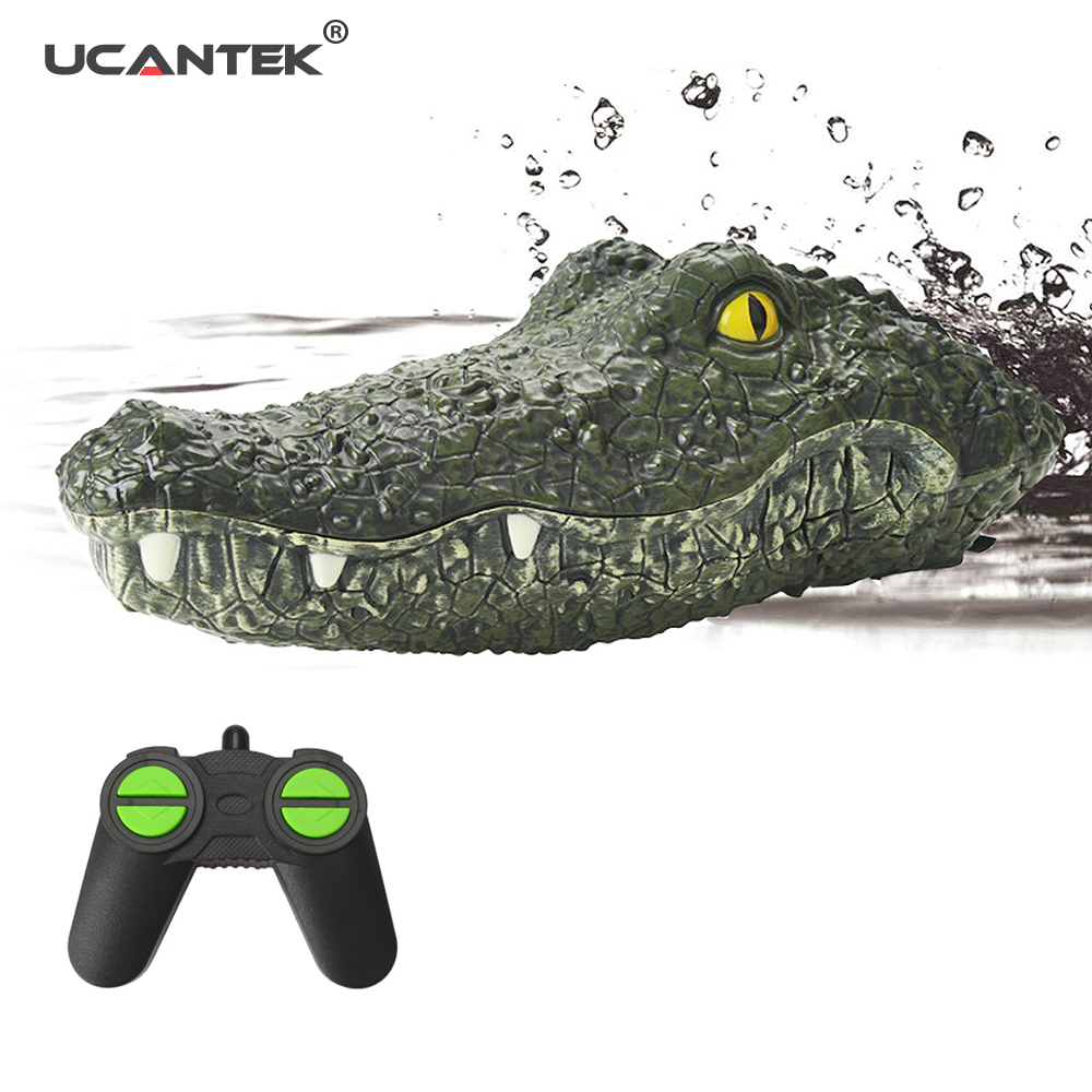 UCANTEK игрушки-животные лодки 2,4G 4CH с дистанционным управлением электрическая Водонепроницаемая имитация головы крокодила игрушки гоночная лодка