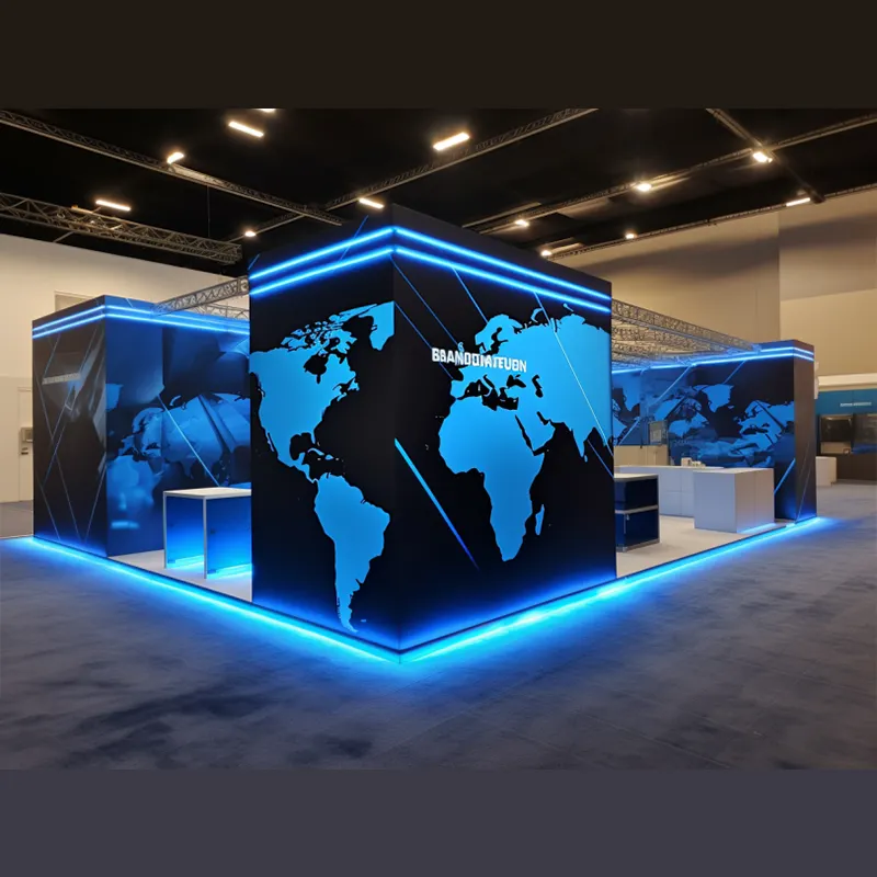 Vendor Trade Show Product Displays Floor Standing Standing Booth Backdrop Walls 10x10 Exhibition Stand