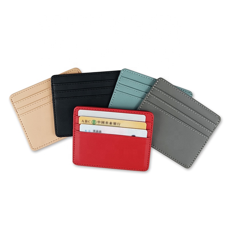 Most popular custom logo cardholder Wholesale business pu leather ID credit card holder