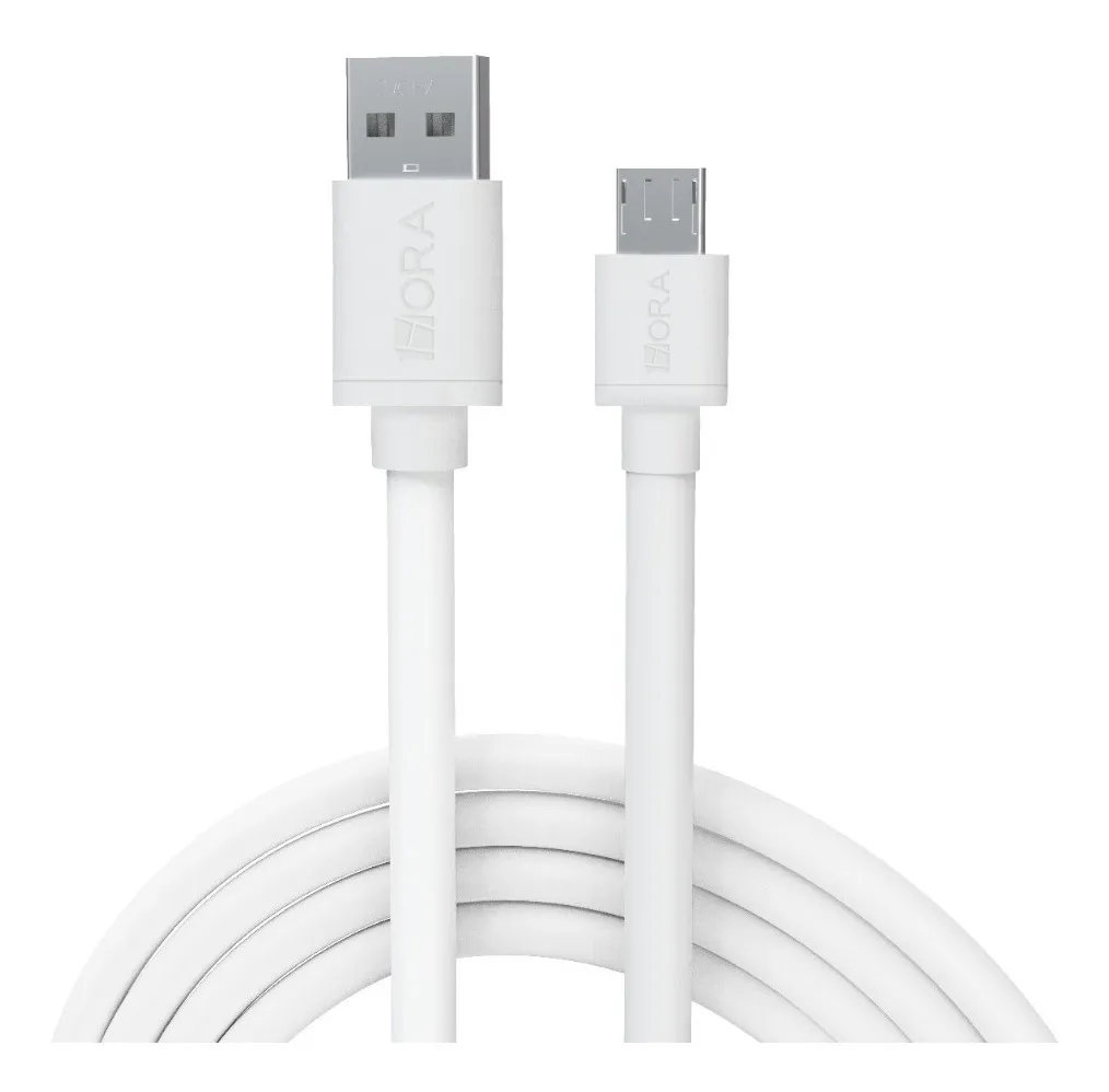 1HORA 2m V8 USB Micro Wire Type C Cable 2.1A Fast Charge Aluminum Phone Data Cord
