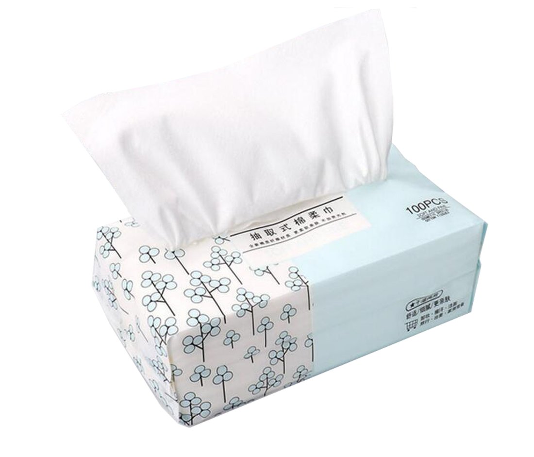 Lookon Natural Facial Cotton Tissue Paper Cotton Facial Tissue Roll Tissus Coton Fabric 100% Cotton Dry Tissue Disposable
