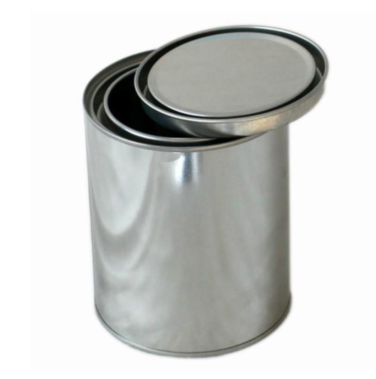 Empty 1 gallon paint cans 4L clear Paint tins with Metal or Plastic Handle Round 4L tin paint Can