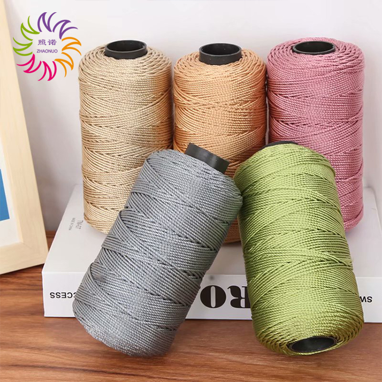 ZHAONUO pp monofilament multifilament 2mm 3ply dty bcf polypropylene yarn for knitting bags