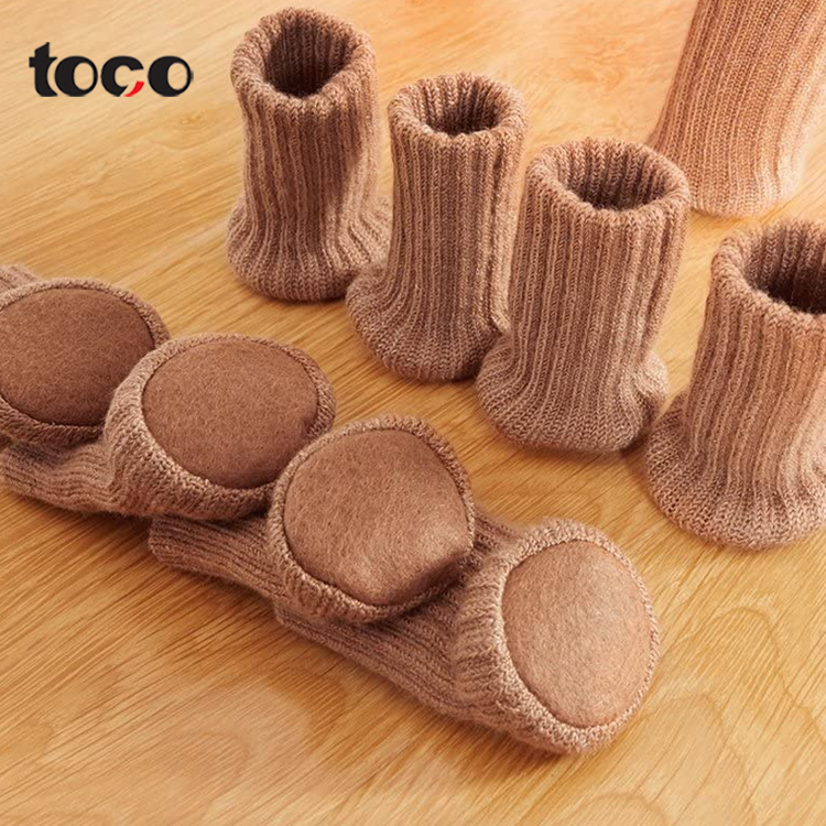 Вязаные чехлы для мебели TOCO, милые Чехлы для ног, квадратных ножек, деревянных полов, чехлы для дужек, защита для пола