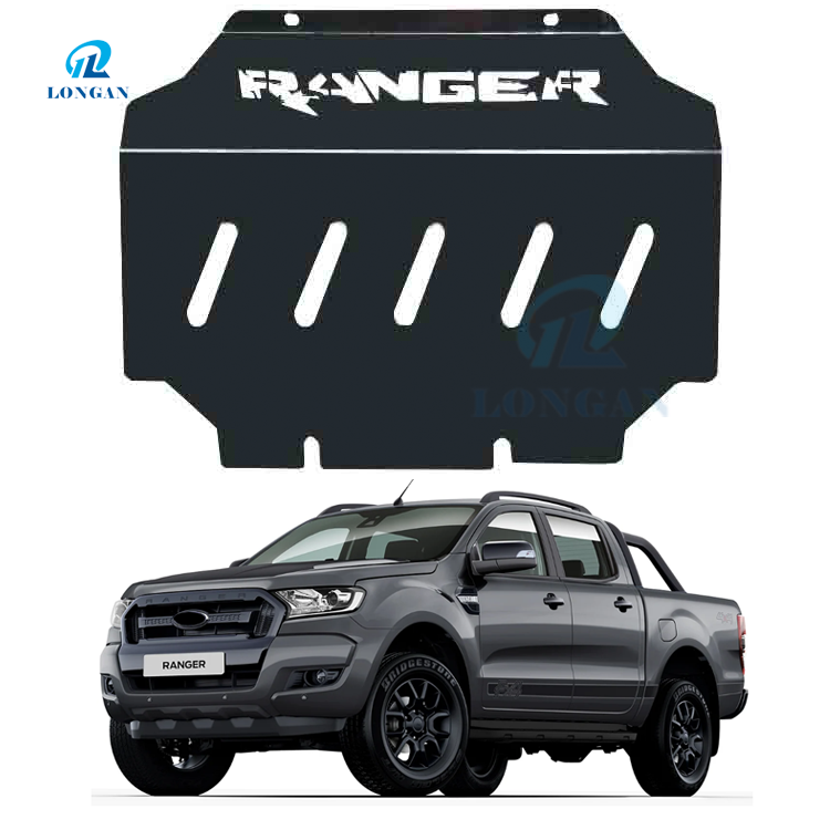 Противоскользящая пластина RANGER 2015, Черная защитная противоскользящая пластина двигателя автомобиля