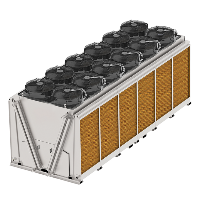 Adiabatic Coolers For Water Cooled Chillers Wet-curtain dry cooler