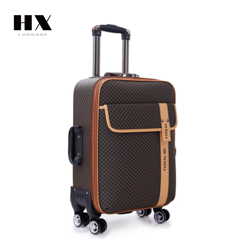 Hard shell PU luggage travel set luxury travel equipments essentials travel bags business bags & case Business leather Luggage