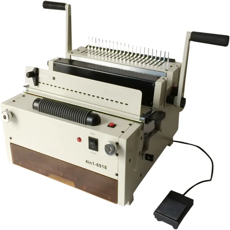 NanBo 6918 Multi-functional Series 4-in-1 All in one Electric  Wire Coil Comb Power Binding Machine