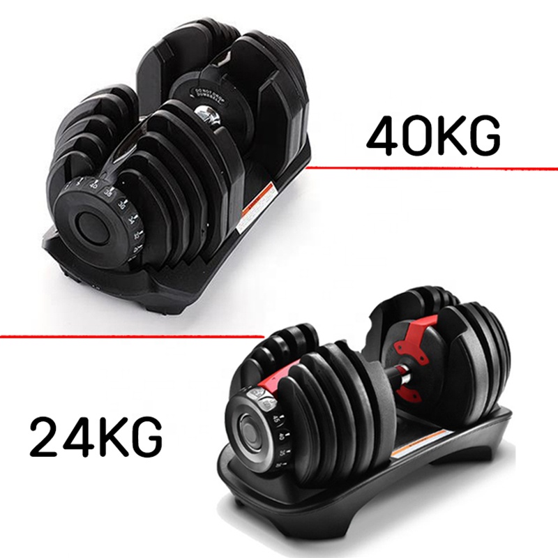 KWO 52.5LB 90LB Домашний Тренажерный Зал Оборудование Спорт фитнес тяжелая атлетика Пользовательский логотип тяжелые упражнения 24 кг 40 кг набор регулируемые гантели