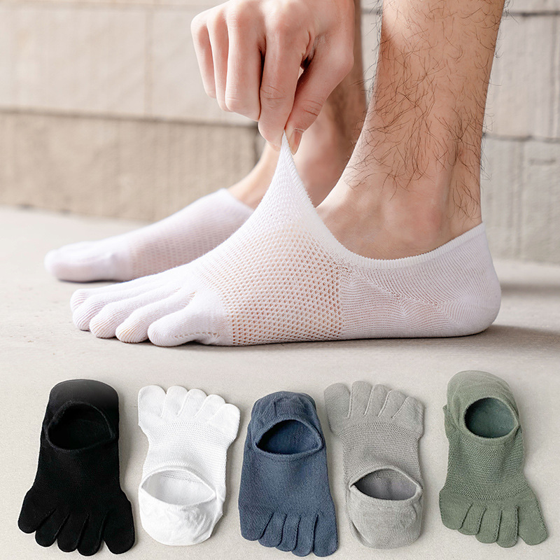Compression Toe Socks No Show Toe Socks Invisible Breathable Five Finger Socks