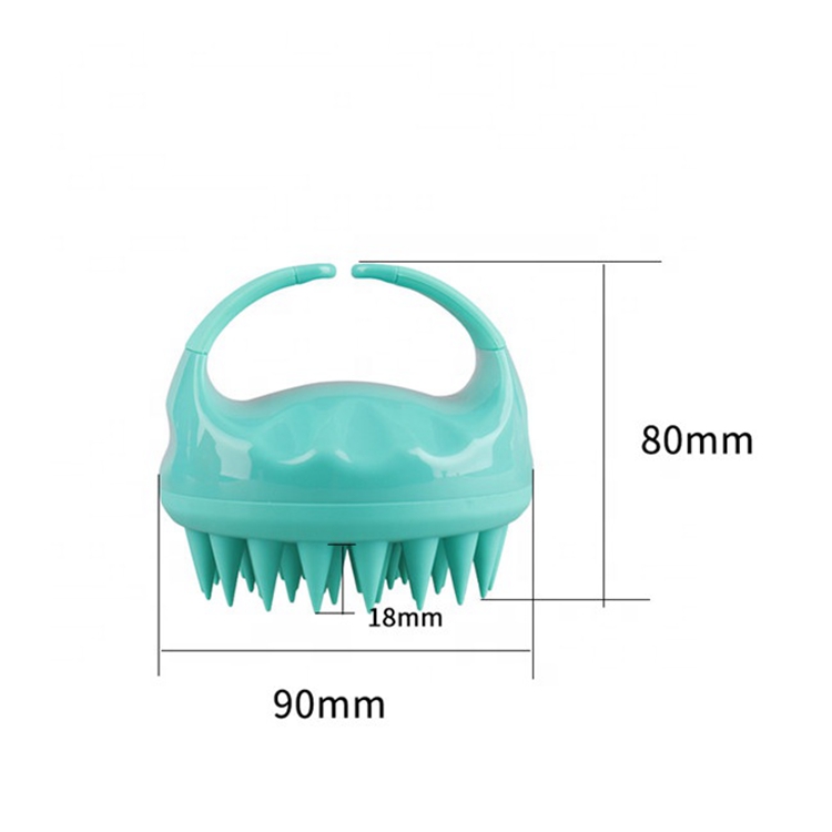 Wholesale Customized Logo Head Body Shampoo Silicone Scalp Massage Brush Comfortable Pure