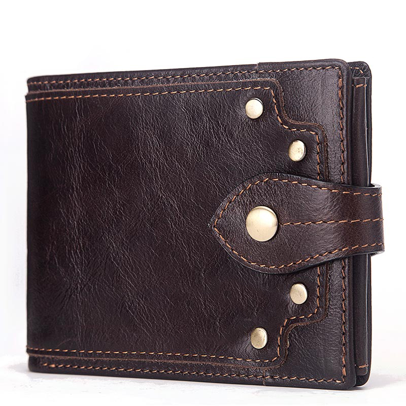 Thin Minimalist RFID Genuine Leather RFID Blocking Men Wallet with Money Clip Carbon Fiber Wallet