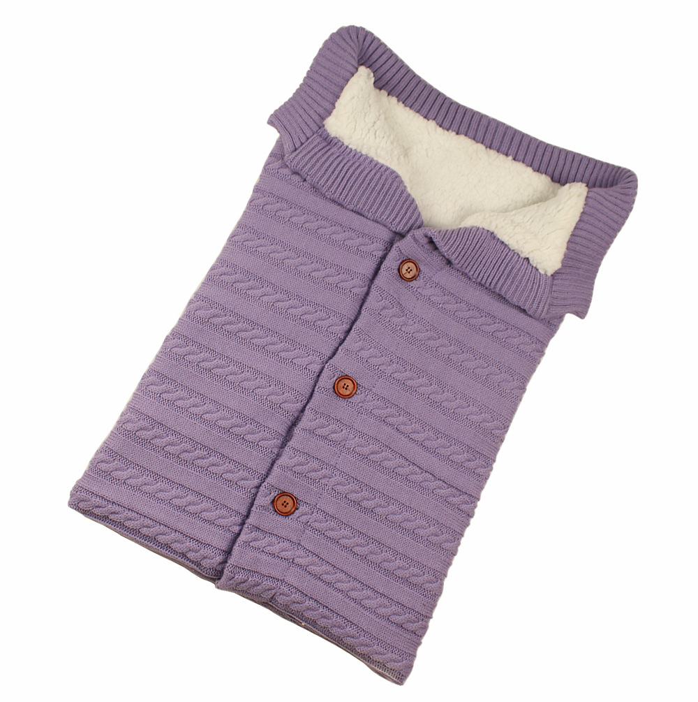 Safety Warmth Button Custom Crochet New Kids Toddler Winter Baby Sleeping Bed Bag