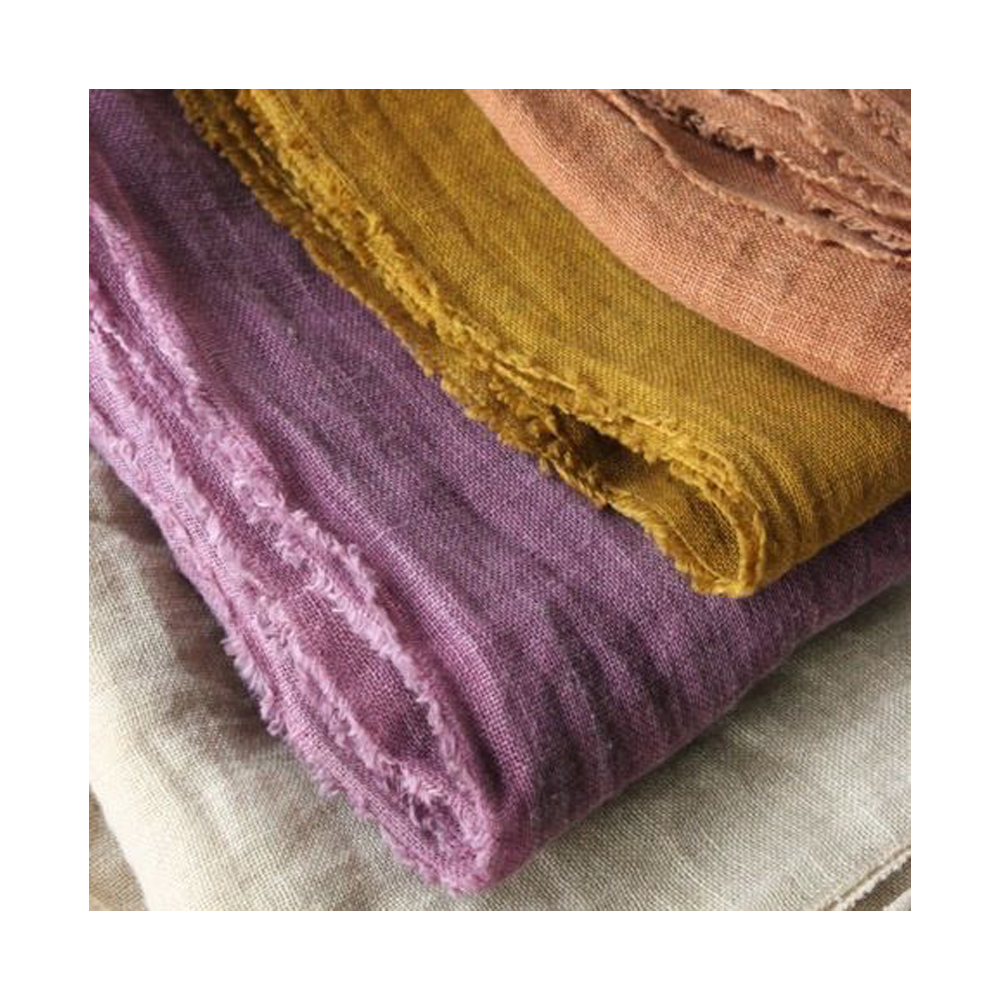 LZ french origin washed organic linen fabric pure for bed linen