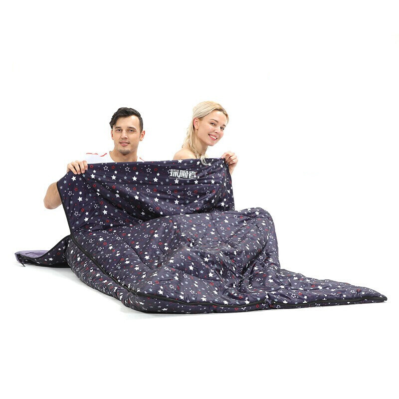 double spliced waterproof sleeping bag with Spinning cotton sleeping bag outdoor