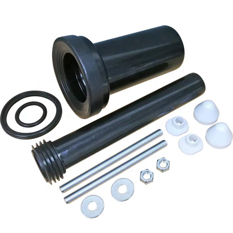 HDPE и PP пластиковая дренажная труба для унитаза, черная выпускная прямая труба для ванной и туалета, фитинги