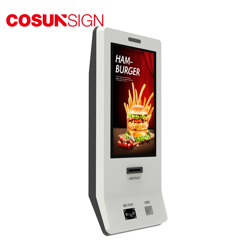 Information Display Payment Terminal Touchscreen Self Order Kiosk In Restaurant