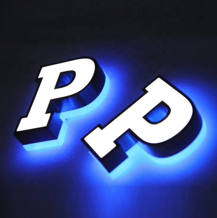 Outdoor Waterproof China Supplier Custom led channel metal letters 3d logo used outdoor lighted signs