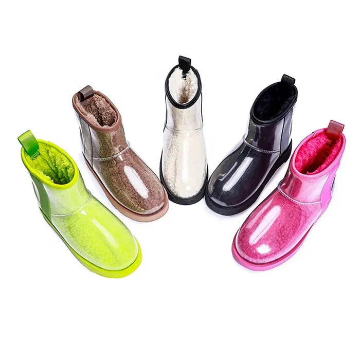 F21original с логотипом; Лидер продаж; Женские легкие зимние ПВХ яркого цвета из водонепроницаемого материала; Теплые прозрачные женские ботинки для снежной погоды