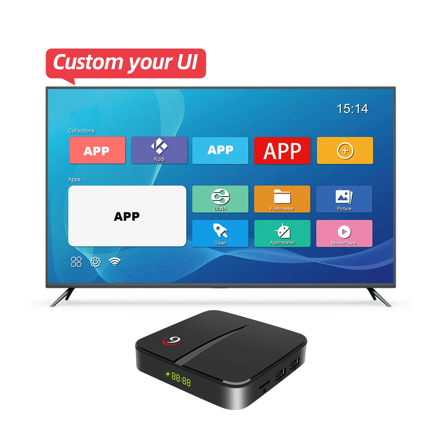 JUNUO New arrival smart tv box wholesale cheap U9 s905w 2gb ram 16gb rom 4k android tv box