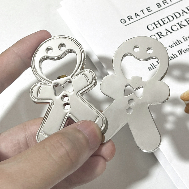 Cute Animal gingerbread man Xmas Wedding Birthday Christmas Party Ginger Bread Bottle Opener