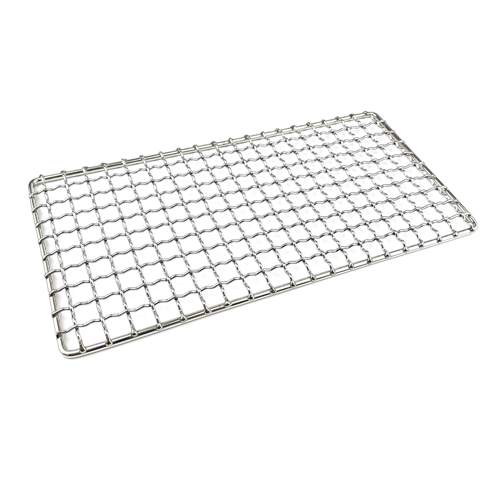 Camping grill, stainless steel grill mesh, portable outdoor stove rack