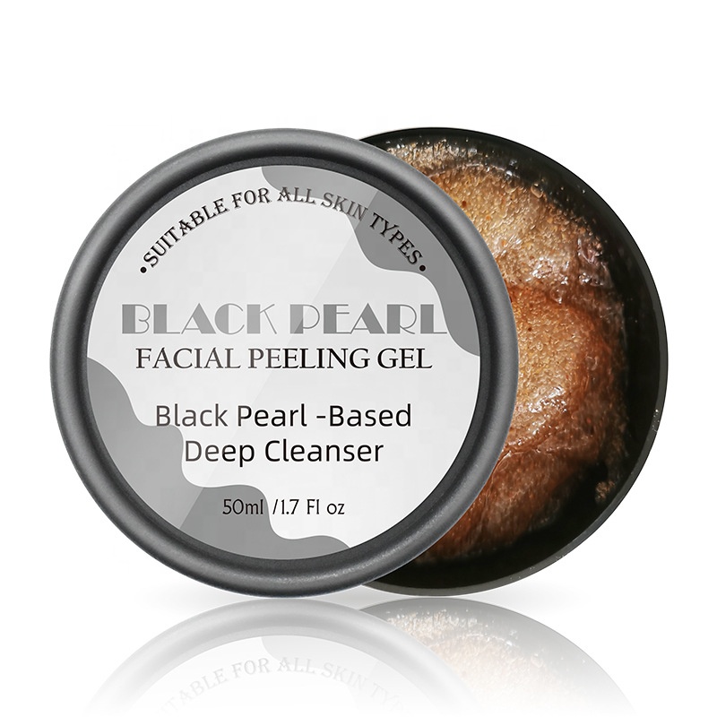HEYAMO 50Ml Black Pearl Organic Skincare Oem Odm Beauty Products For Men Body Scrub Exfoliating Peeling Gel Belleza Face Scrub
