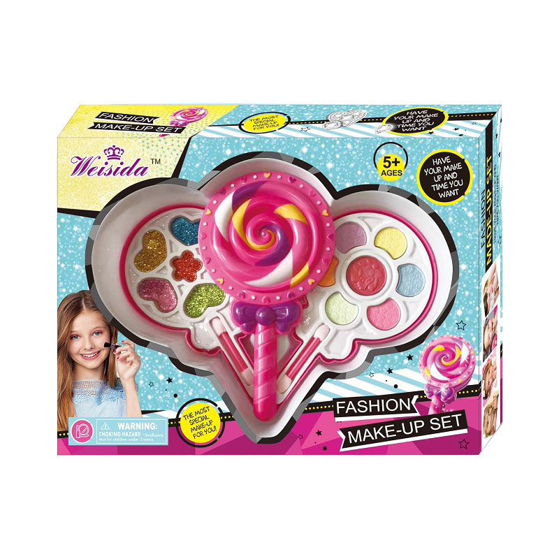 Cosmetics Makeup Toy Set Girls 2 Layers Lollypop Beauty Kids Toys Production Machine
