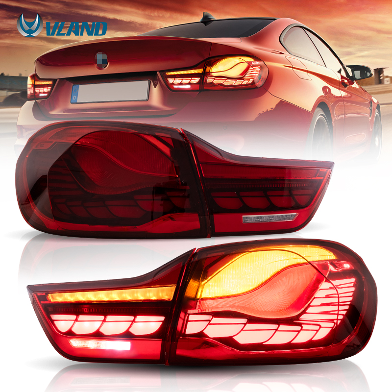 VLAND Wholesales Full LED Taillights Assembly 2014-2020 F32 F33 F82 F83 gts oled style Rear Lamp For bmw M4 taillamp