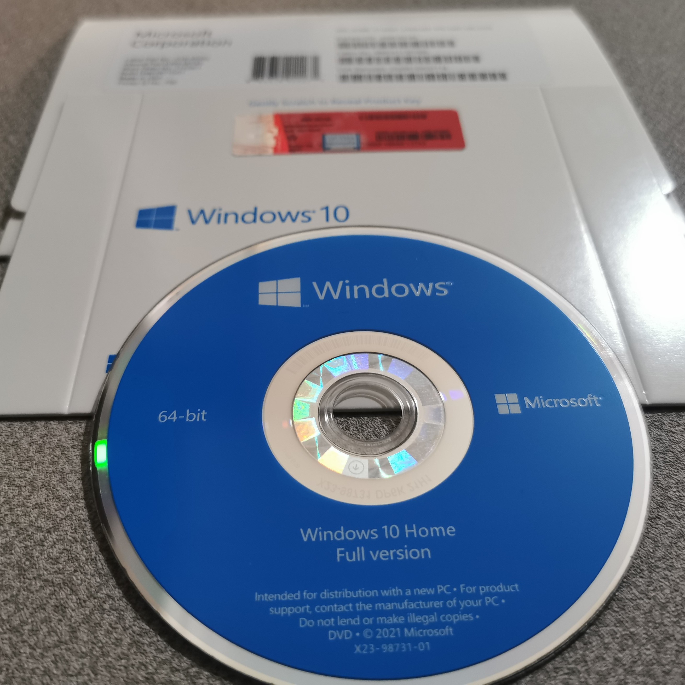 WIN home 10 64BIT OEM Полный пакет Английский язык DHL Бесплатная доставка Оригинальный OEM ключ