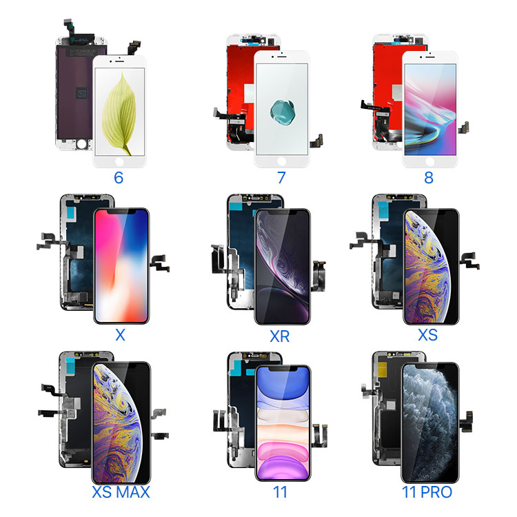 Экран дисплея ЖК-дисплей для мобильного телефона для Iphone 5, 6, 7, 8, 5s 6s Plus Iphone x Xs Xr 11 Pro Max ЖК-экран дисплей