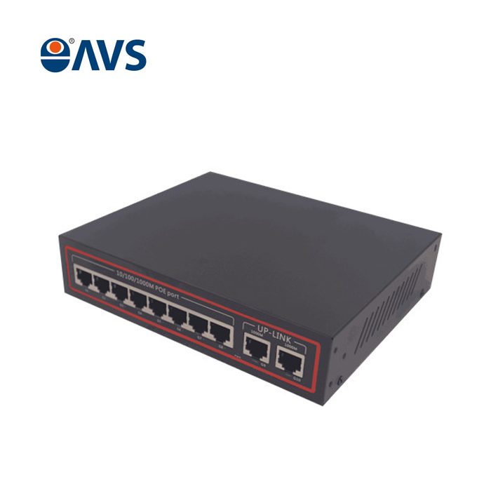 8 портов 10/100/1000 м промышленный POE коммутатор с 2 SFP