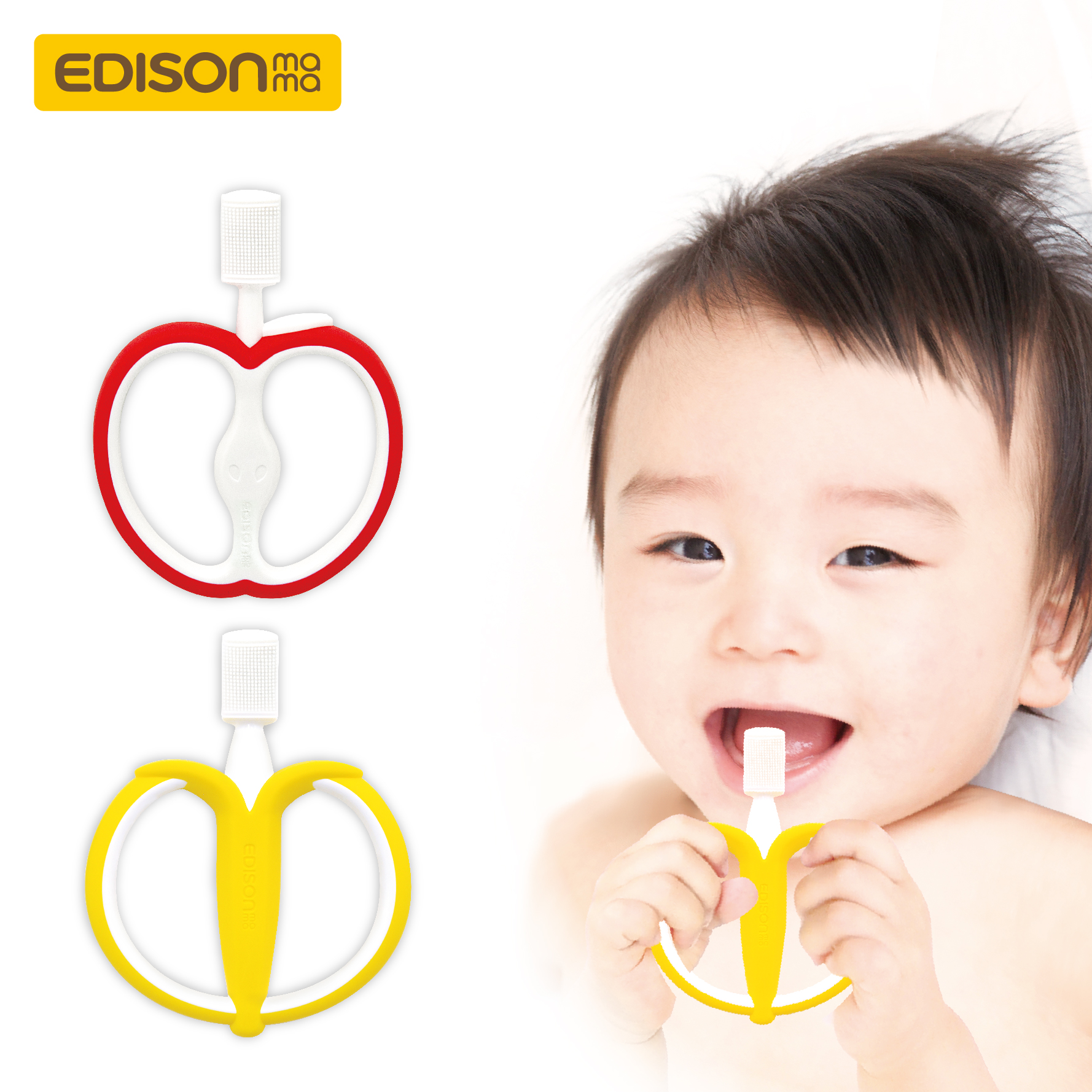 Comfortable handle for little hands silicone kids toothbrush