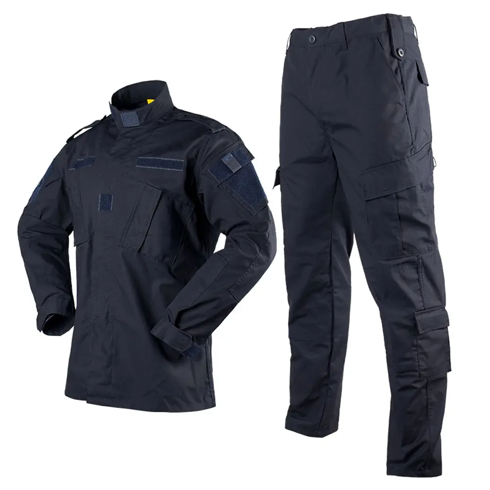 Wholesale tactical uniform  Jacket and Pant BDU Outdoor Combat  Black Navy Blue Clothing Uniform FA017