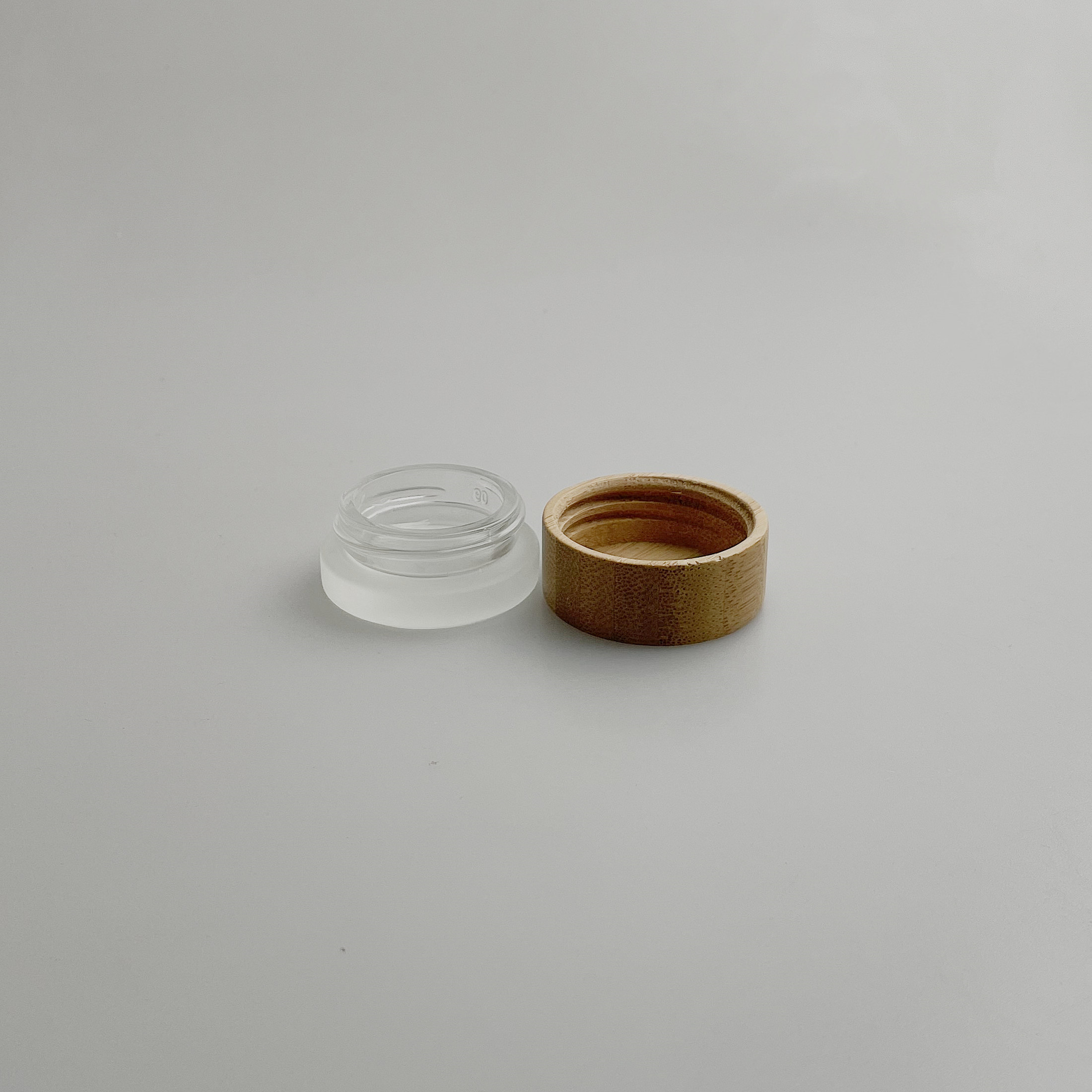 jar with bamboo lid glass cosmetic jars container cosmetics cream glass jar with bamboo lids