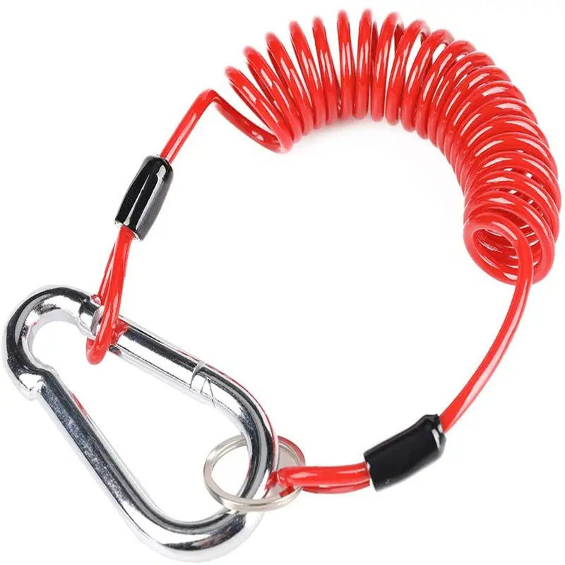 Trailer Safety Rope for RV Trailer Emergency Camper - Trailer Breakaway Cable/Lanyard Coiled Brake Away Cable | Anti-Lost Cable