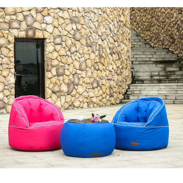 Outdoor peach shape bean bag cover armchair modern beach chair