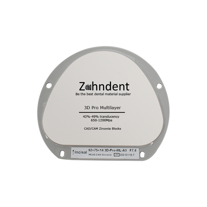 3D Multilayer Amann Girrbach System 45%Translucency Dental Lab Zirconia Blocks