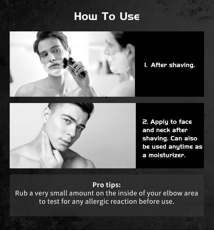 Private Label Silky Smooth Moisturizing And Nourishing Male After Shave Lotion For Beard Hair