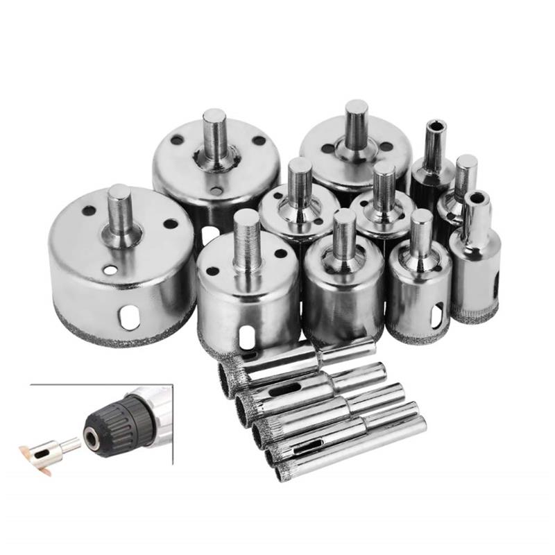 Ceramic Glass Coated Glass Hole Saw Drill Bit Set Tool For Glass Ceramics Porcelain Ceramic Tile
