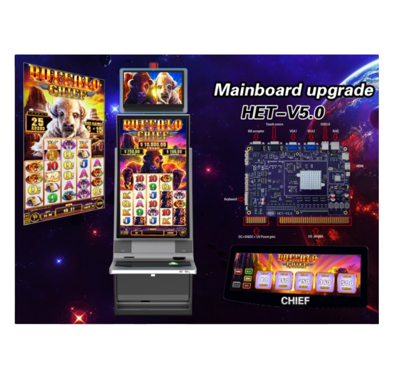 Новинка 2022, игровая машина для видеоказино Buffalo Chief с монетами, доска для аркадных игр