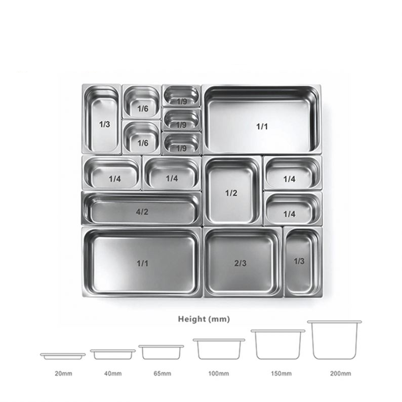 Новые товары, нержавеющая сталь GN Pan Share Plate, пищевой контейнер из нержавеющей стали для отеля, ресторана