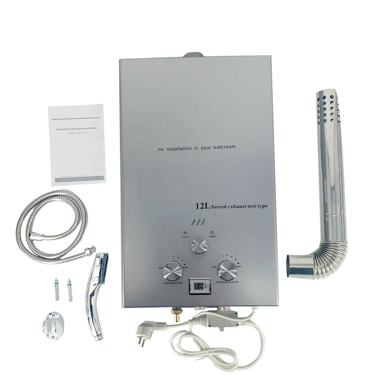 12L Instant Natural Gas Indoor Portable Tankless Gas Water Heater