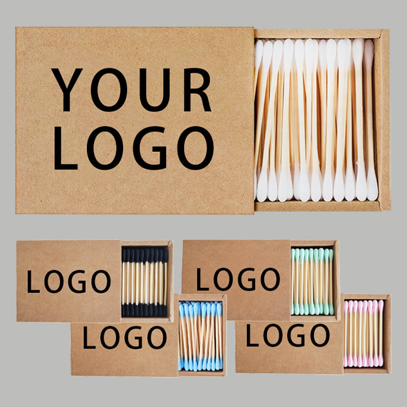 Cotton Bud Eco Friendly Biodegradable Black Organic Paper Wooden Bamboo Qtips Q-tips Q Tips Cotton Tiges Swab Ear Bud Sticks