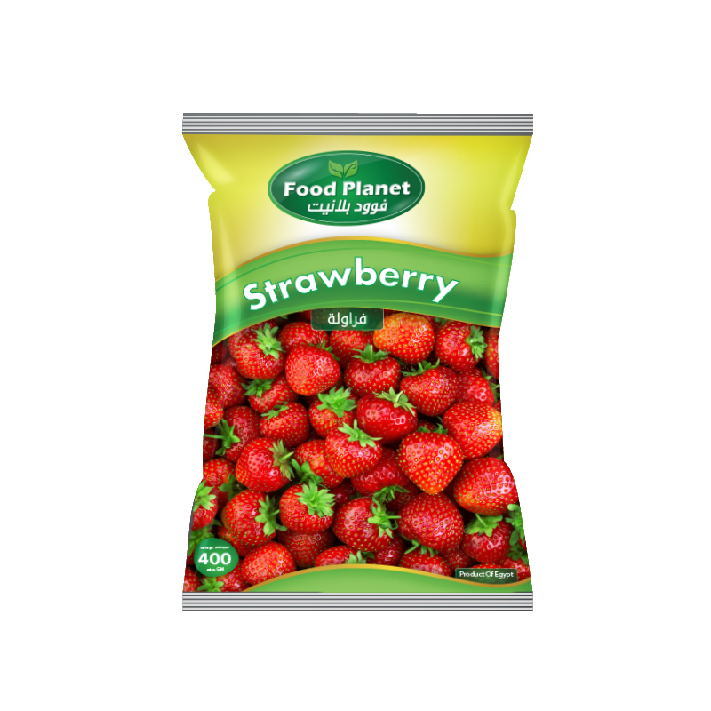 Пищевая планета, сочная цельная замороженная клубника 20x400 г