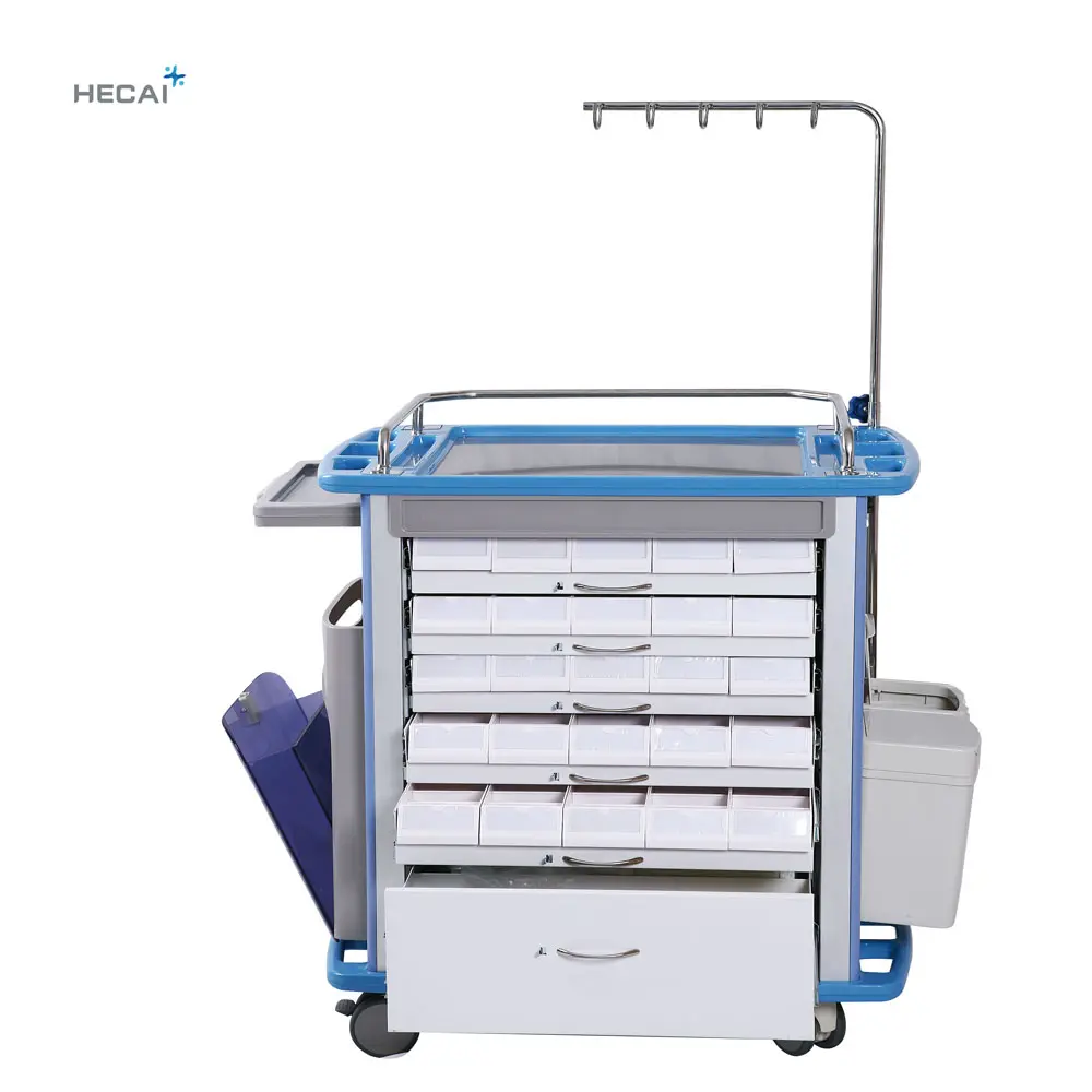 Medication Trolleys Suppliers Stainless Steel Hospital Medical Trolley Price For Dressing With Drawer